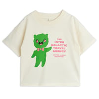 【 MINI RODINI 】Alien travel agency sp ss tee - Off-white