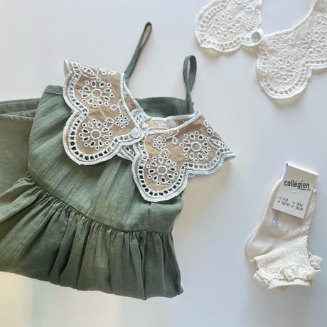 【 Collegien 】5960 Claudine- Broderie Anglaise Collar