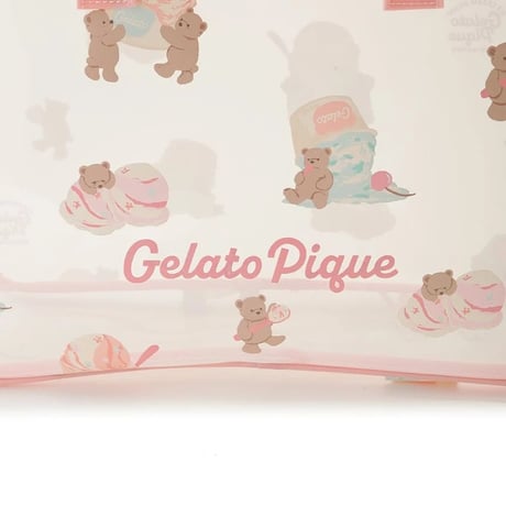 【 gelato pique 】 PKGB262531  KIDSｱｲｽﾍﾞｱ柄PVCﾌﾟｰﾙﾊﾞｯｸﾞ  PNK