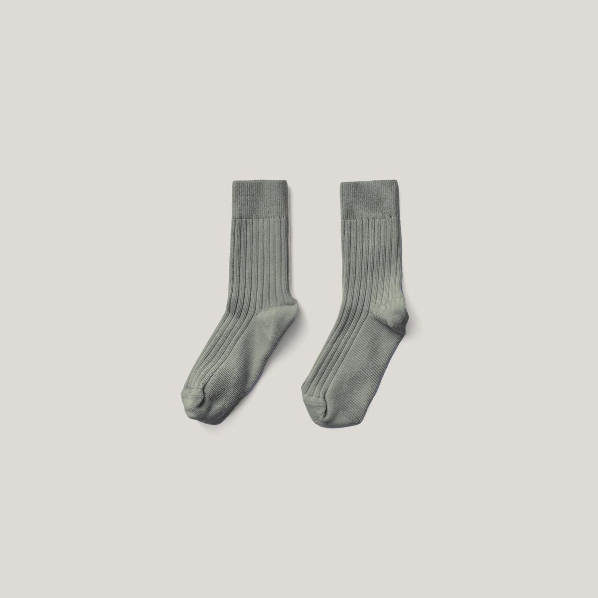 SOOR PLOOM 】Plain Rib Sock, Eucalyptus* 2y,6y...