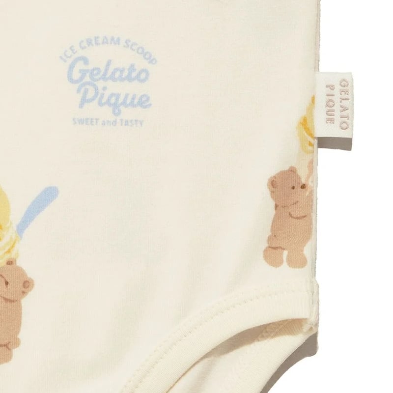gelato pique 】 PBCO262434 BABYｱｲｽｸﾘｰﾑﾍﾞｱ柄ﾎﾞﾃﾞ