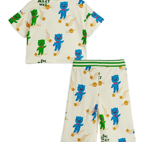 【 MINI RODINI 】Aliens aop baby kit- Off-white