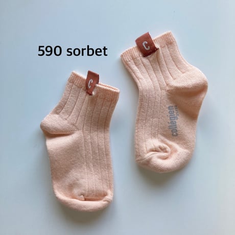 【 Collegien 】Cyril - Ribbed Ankle Socks with C Label