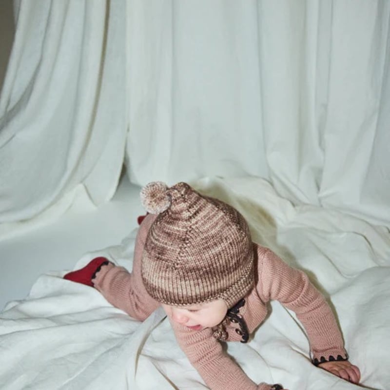 Misha&Puff】Baby Pointy Peak Hat (Affogato) | M