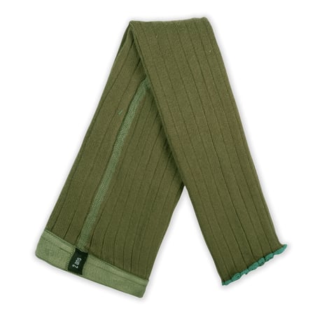 【 Collegien 】5985 Severine - Lettuce-trim Ribbed Footless Tights