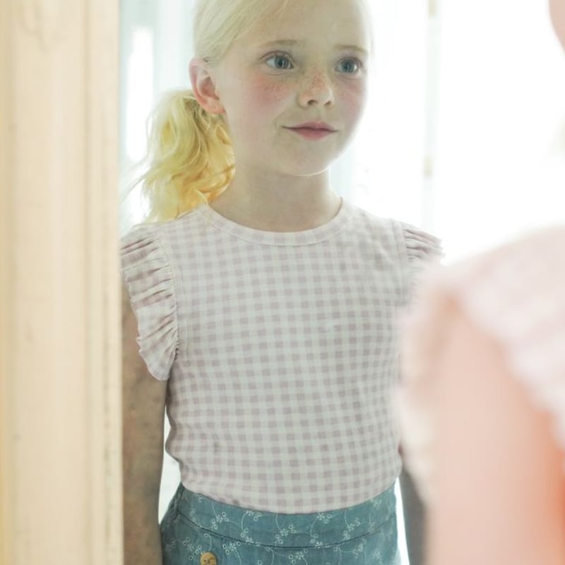 SOOR PLOOM 】 OLIVE SKORT, EMBROIDERED DENIM |