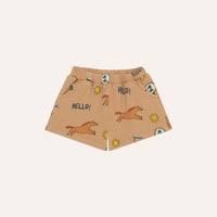 【The Campamento】 Horses Allover Baby Shorts - CAMEL