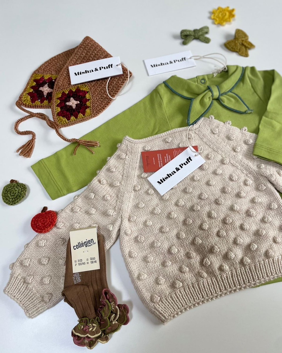 misha&puff ポップコーンニット 5-6y