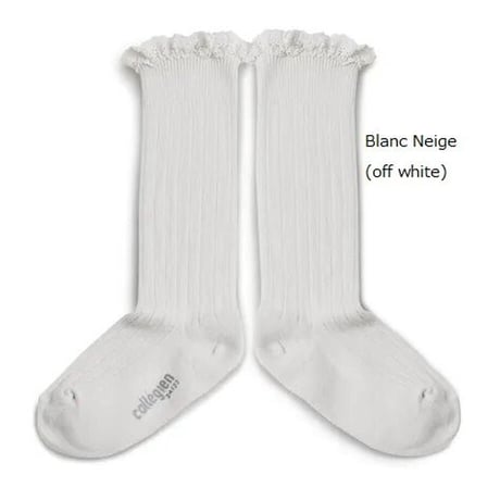 【Collégien】2954 Joséphine Lace Trim Knee-High socks