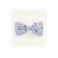 【 Jamie kay 】 JKGA262021 ﾊｰﾄﾌﾟﾘﾝﾄﾍｱｸﾘｯﾌﾟ Stripe Indigo BLU