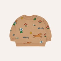 【The Campamento】 Horses Allover Baby Sweatshirt - CAMEL