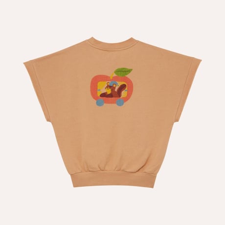 【The Campamento＆Zoey Kim】Squirrel Sweat T-shirt - CAMEL