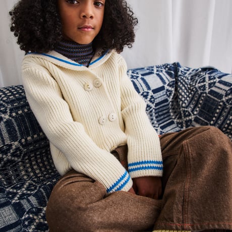 【Misha&Puff】Sailor Rib Cardigan (Sugar)