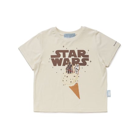 【 gelato pique 】STAR WARS　キッズワンポイントTシャツ  CRMクリーム/MNTミントブルー