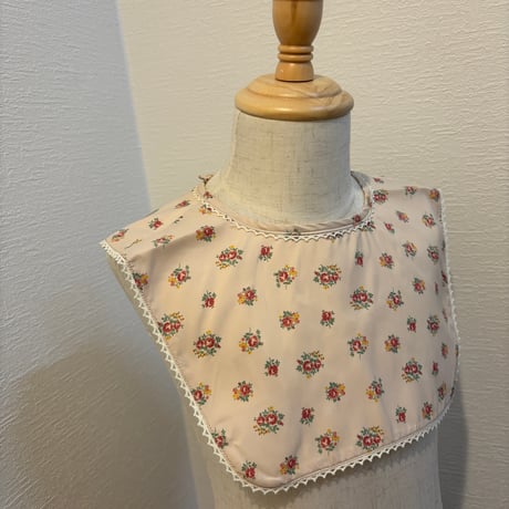 【mik＋】Original Mealtime Bib - Floral - Natural