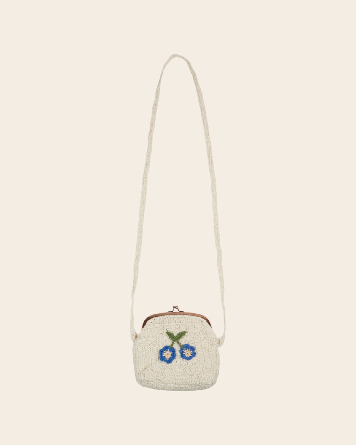 Emile et Ida】 PURSE CHERRY FLOWERS PURSE BAG -