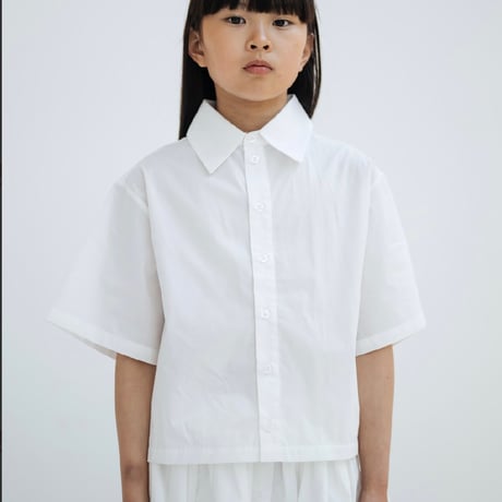 Drop1【Repose AMS】 boxy blouse-crips white
