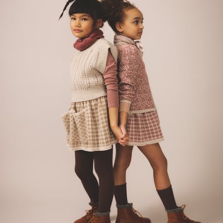 【 SOOR PLOOM 】Frond Knee Sock Linen / Prune　単品売り