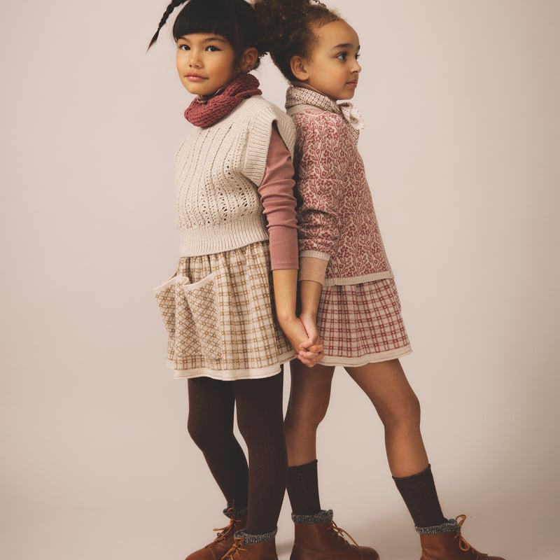 SOOR PLOOM 】Frond Knee Sock Set, Linen / Prun