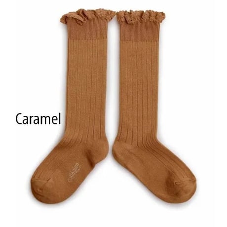 【Collégien】2954 Joséphine Lace Trim Knee-High socks