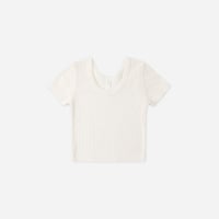 【 Rylee + Cru 】POINTELLE TEE || IVORY