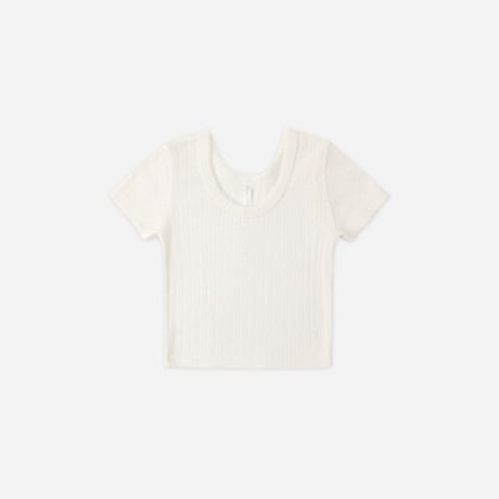 【 Rylee + Cru 】POINTELLE TEE || IVORY