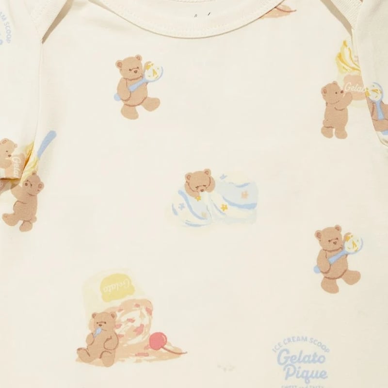 gelato pique 】 PBCO262434 BABYｱｲｽｸﾘｰﾑﾍﾞｱ柄ﾎﾞﾃﾞ