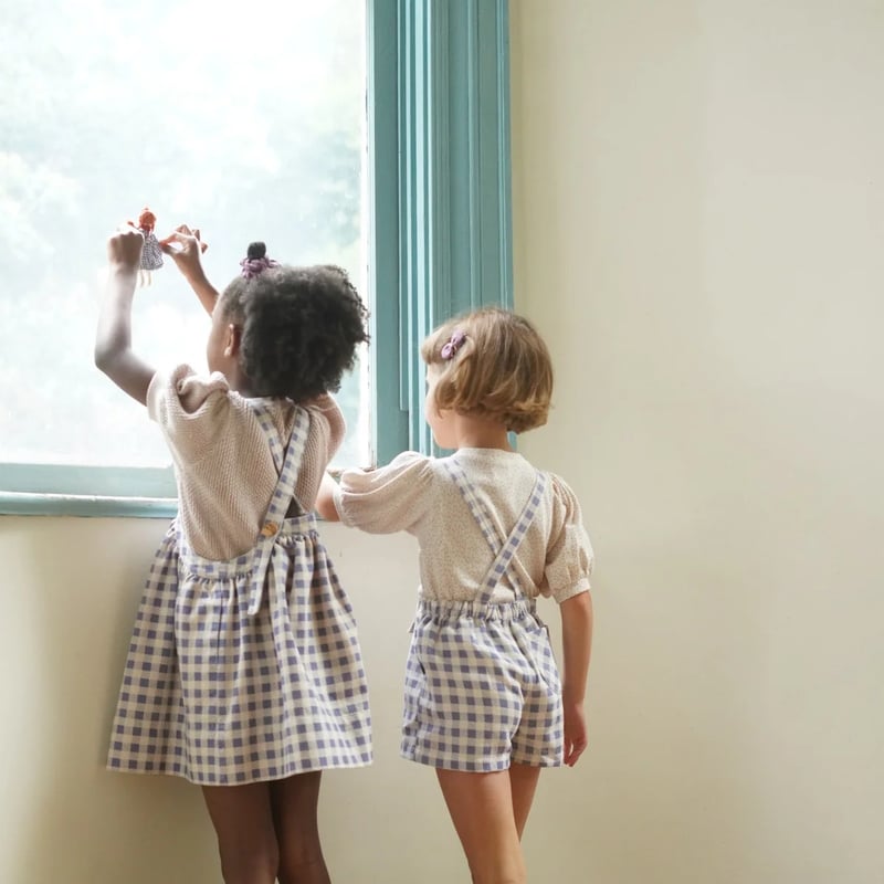 SOOR PLOOM 】Eloise Pinafore, Gingham Print, B 