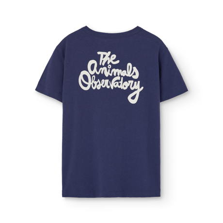 【The Animals Observatory】 ROOSTER KID T-SHIRT - DEEPBLUE