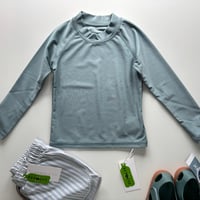 【 Jamie kay 】 JKGT262104 ｽｲﾑ長袖ﾄｯﾌﾟｽ Cenote BLU（size 80~100）