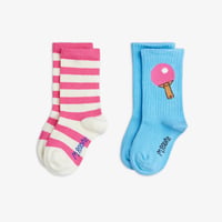 【 MINI RODINI 】Table tennis socks -Multi 2 pack