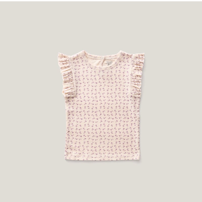 トップス SOOR PLOOM frill T 2y Soor Ploom（ソーアプルーム）／FRILL TEE - FROLICPRINTPOINTELLE