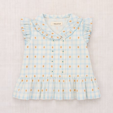 【Misha&Puff】 VOYAGE SHIRT (BRIGHT SKY BLOSSOM PLAID)