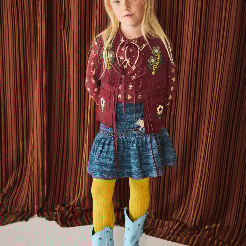 Misha&Puff】Kitten Tangle Skirt (Blue Smoke) |