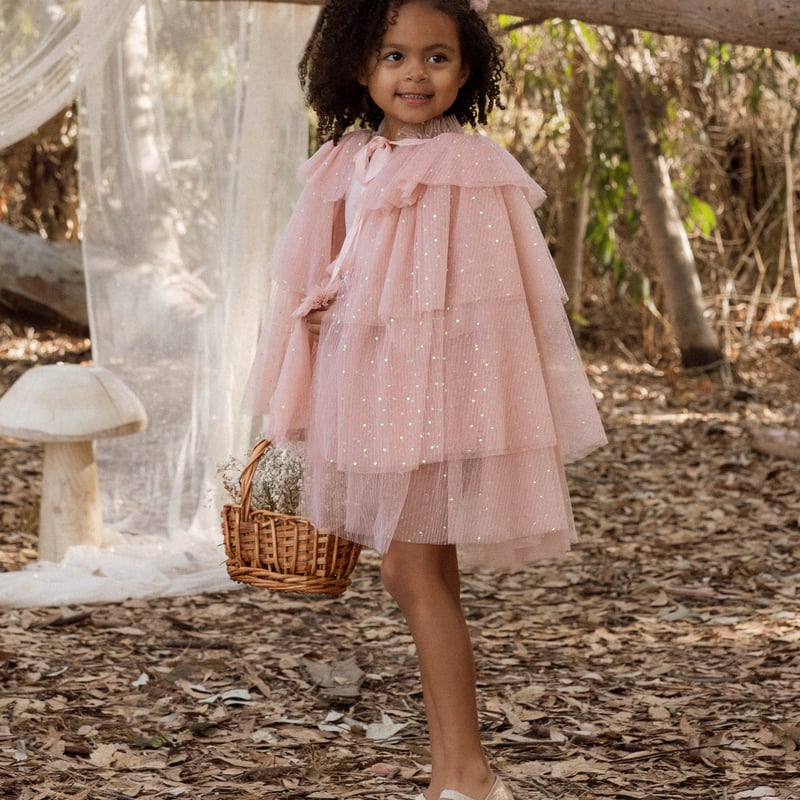 NORALEE 】 TULLE CAPE | ROSE | MIK & CO