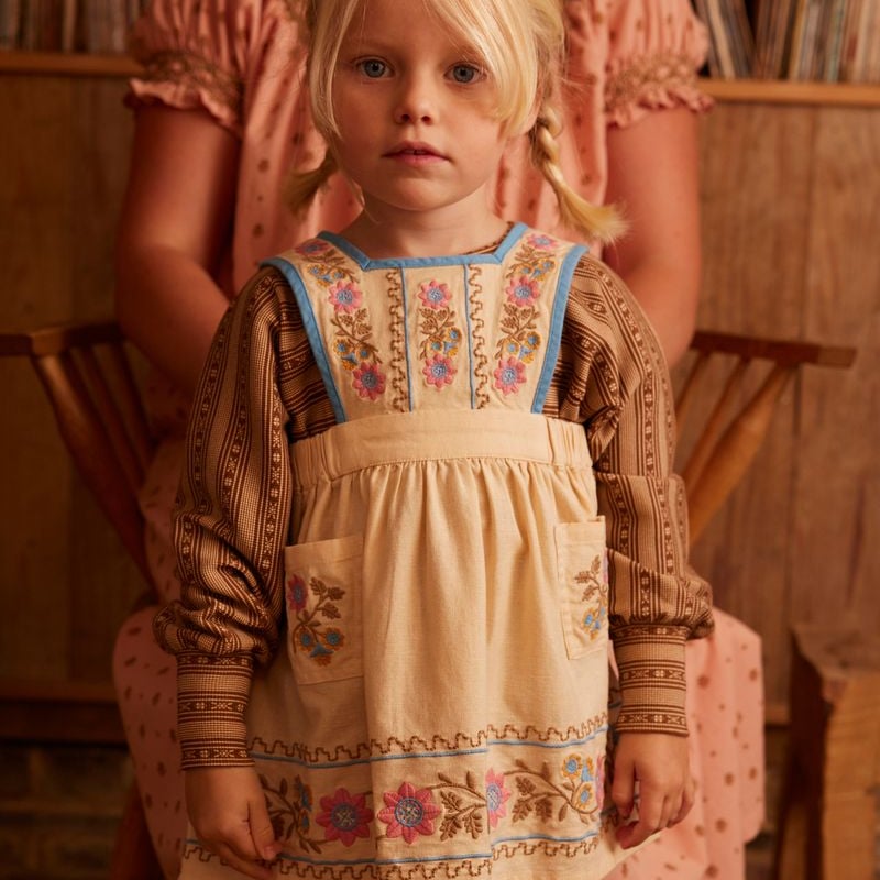 Apolina Baby 】URSINA PINAFORE - CASHEW 18-24M