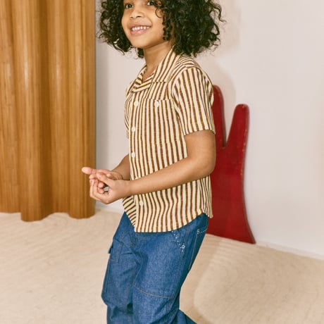 【Misha&Puff】DIRECTOR'S SHIRT (COLA PAINTERLY STRIPE)