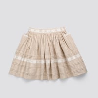 【 little cotton clothes 】Ira Skirt Straw Check