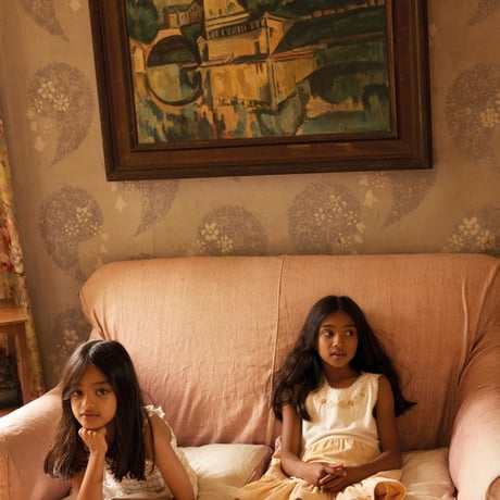 last 1【 Apolina 】 CLARITA DRESS - CREAM/PEACH YOGHURT