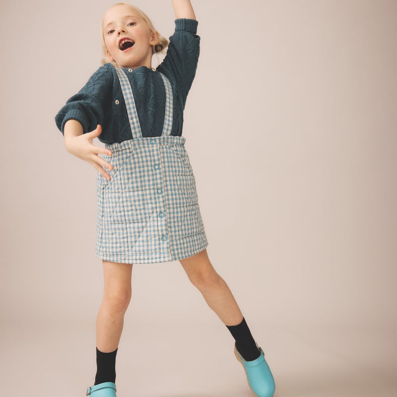 SOOR PLOOM 】Harlyn Pinafore, Gingham, Oasis |