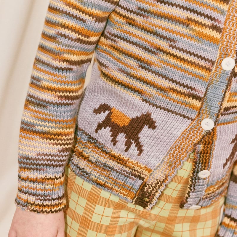 Misha&Puff】 HORSE TROT CARDIGAN (VIOLA SPACE D
