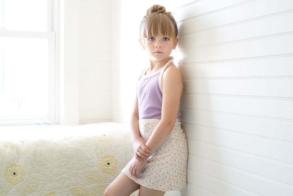 SOOR PLOOM 】Mall Skirt, Flower Press Print, S SOOR PLOOM 】Mall Skirt, Flower Press Print, S