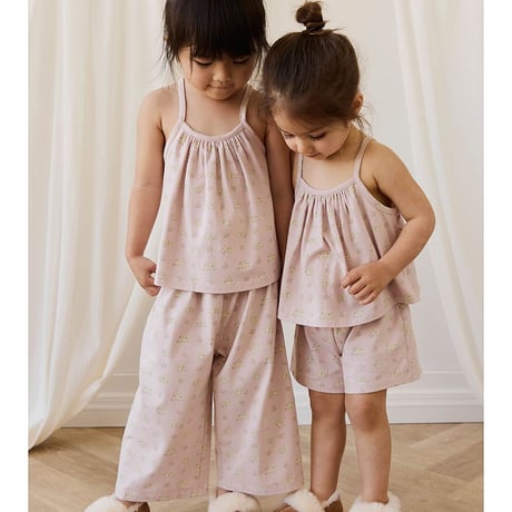【 Jamie kay 】 JKCO262011 ｼｮｰﾄﾊﾟﾝﾂﾊﾟｼﾞｬﾏｾｯﾄMoon Floral Mauve LPNK（size 80~120）