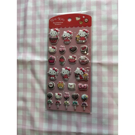 サンリオキャラクターズ マシュマロステッカーズ　チョコ/ハローキティ