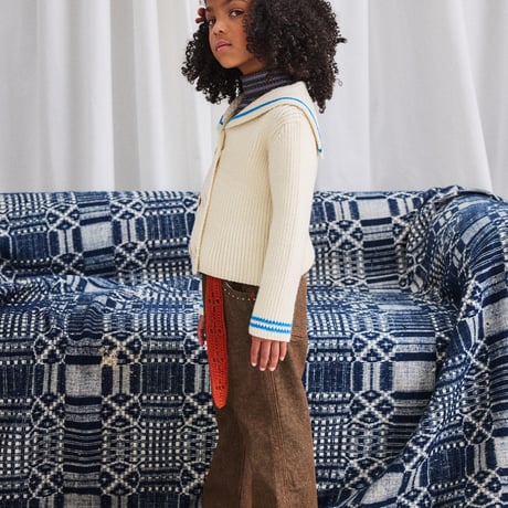 【Misha&Puff】Sailor Rib Cardigan (Sugar)