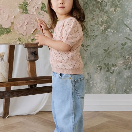 【 Jamie kay 】 JKFP262066 ﾃﾞﾆﾑﾊﾟﾝﾂ Antique Blue LBLU（size 80~100）