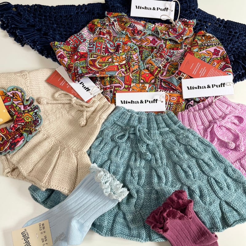 Misha&Puff】Baby Cable Skating Skirt-415 Yonder Misha&Puff】Baby Cable Skating Skirt-415 Yonder