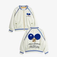 【 MINI RODINI 】Table tennis team baseball jacket -White
