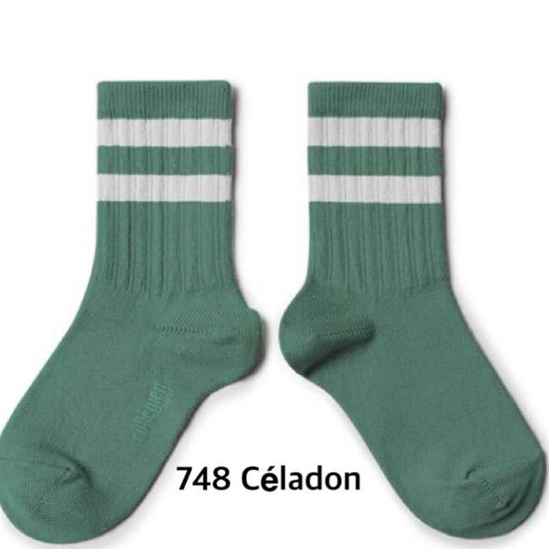 collegien】8470 Nico - Ribbed Varsity Crew Sock