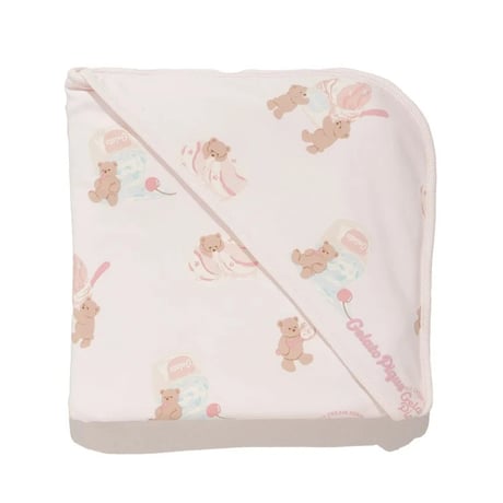 【 gelato pique 】 PBGG262527 BABYｱｲｽｸﾘｰﾑﾍﾞｱ柄ﾌﾞﾗﾝｹｯﾄ CRM